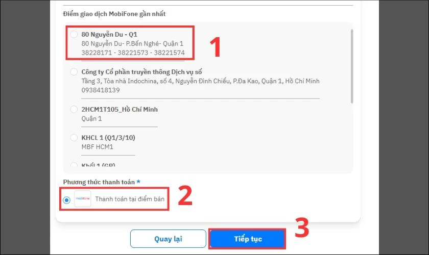 Lựa chọn điểm giao dịch MobiFone gần nhất với địa chỉ nhà của bạn