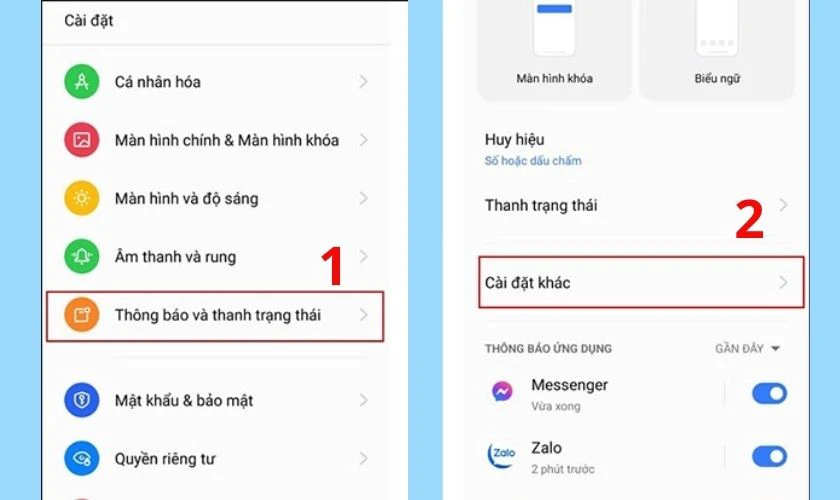 Cài đặt cách tùy chỉnh thông báo hồi trên Zalo