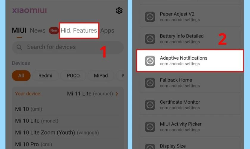 Xem những tính năng bị ẩn trong điện thoại