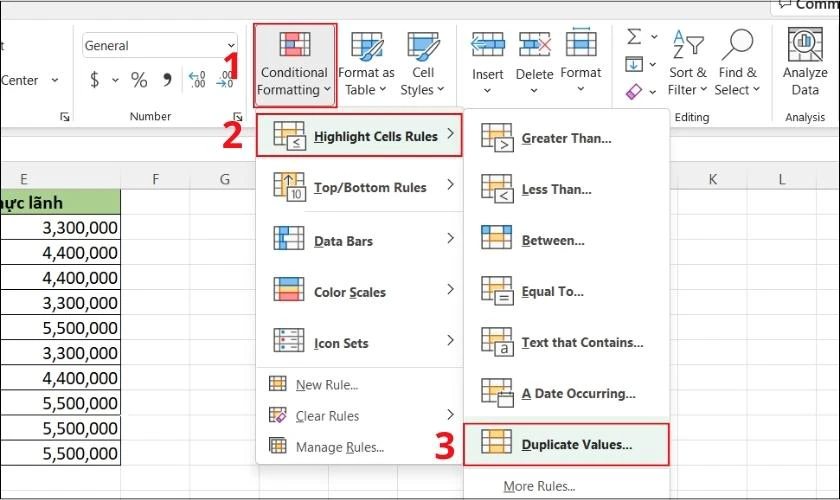 cách sử dụng Duplicates Excel