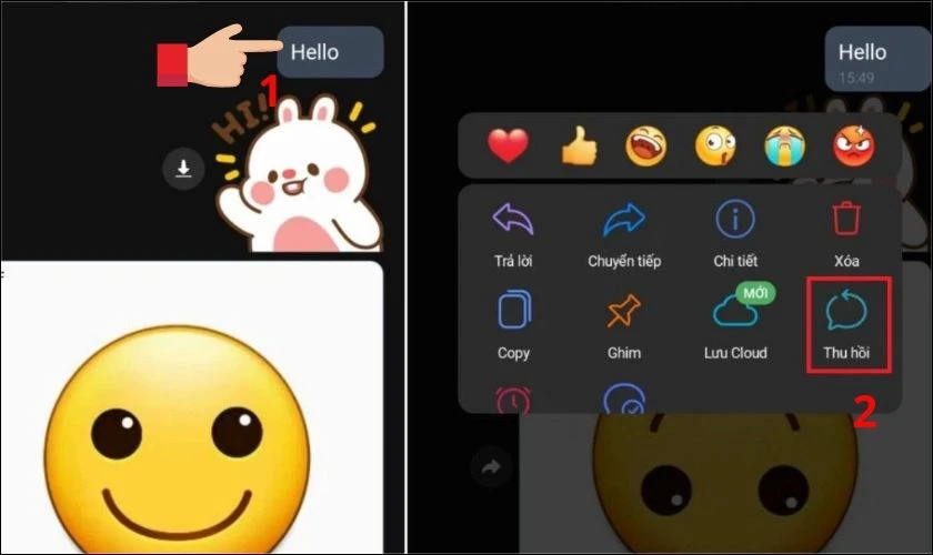 Cách thu hồi tin nhắn Zalo trên điện thoại